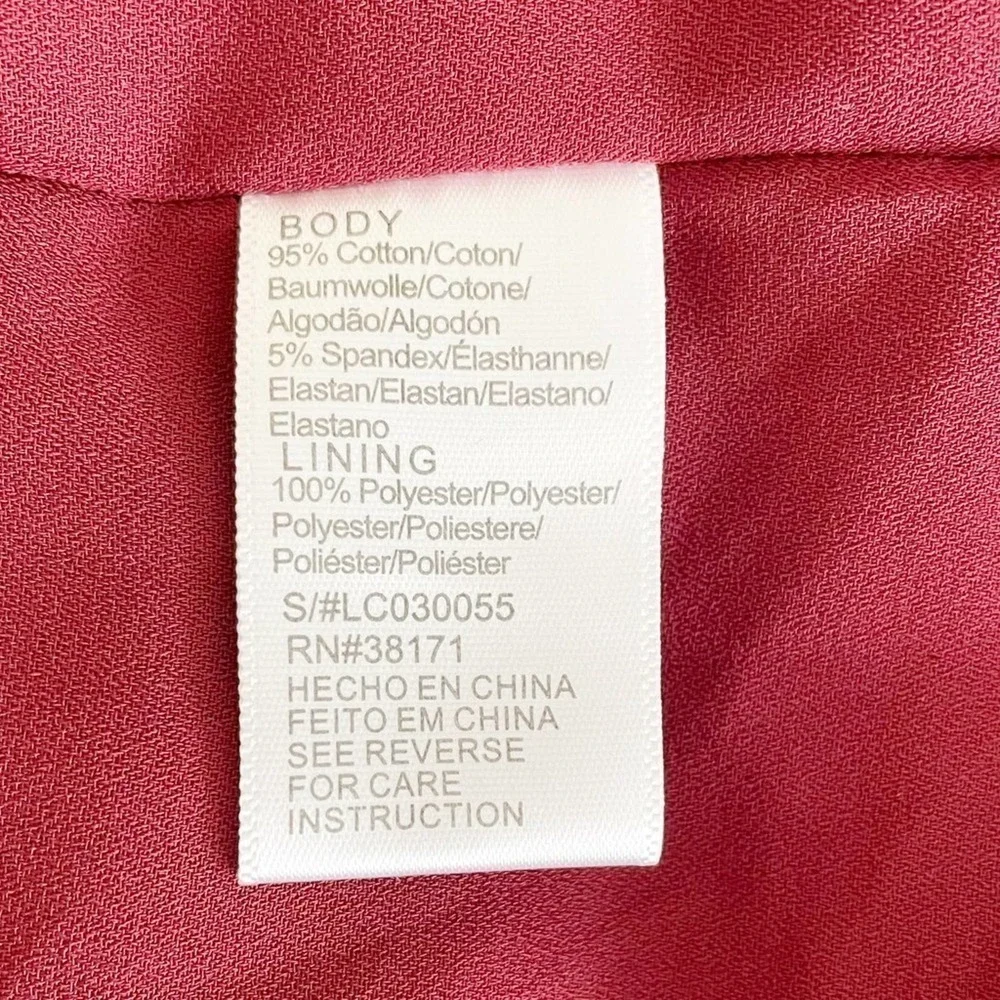 LUCCA Burgundy Corduroy Zip Up Mini Skirt Size Large